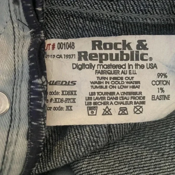 Rock & Republic Womens Kledis Flate Leg Jeans Size 28 X 32‎ (459) - Picture 4 of 9